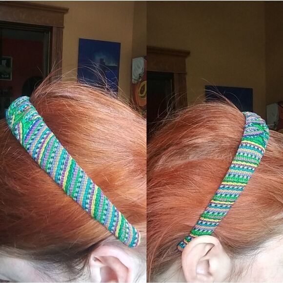 2/$20 Trio of Boho Hippie Headwear: Hat, Headbands - Picture 3 of 6